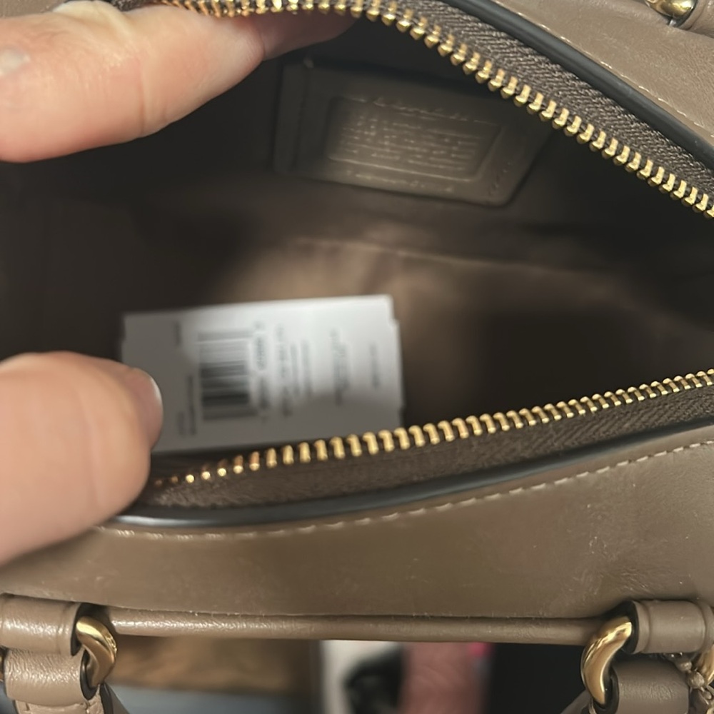 Coach Brown Leather Top-Handle Satchel - Picture 6 of 8